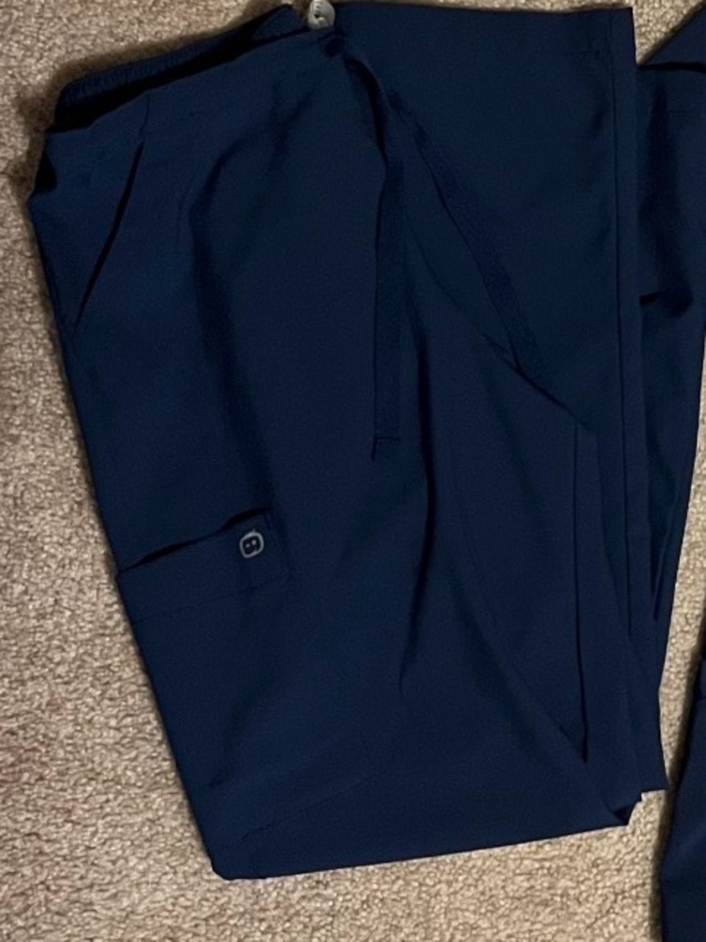WonderWink Straight Leg Scrub Pants in Navy Blue